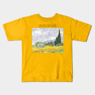 Wheat field with cypresses Kids T-Shirt